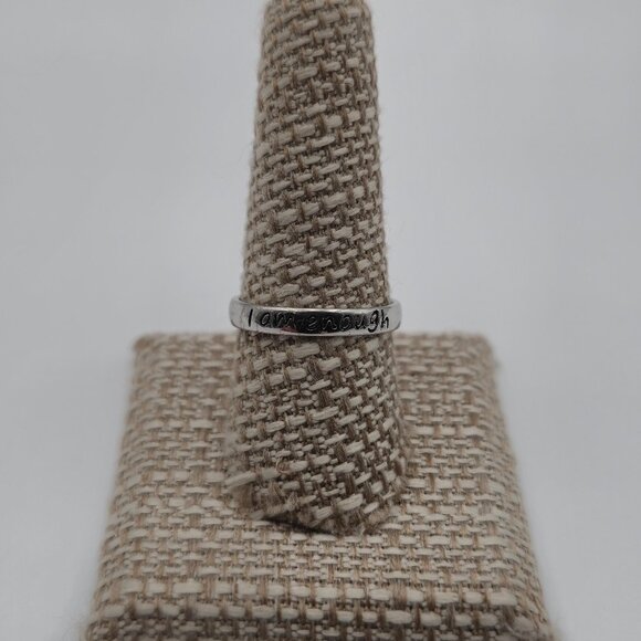 Size 9 Sterling Silver I Am Enough Ring A2617 - Picture 1 of 7